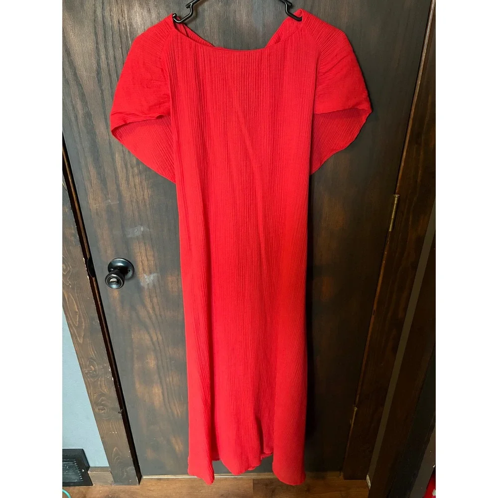 Cult Gaia Red Artemisia Open Back Ring Detail Maxi Dress Womens Medium - Picture 3 of 6
